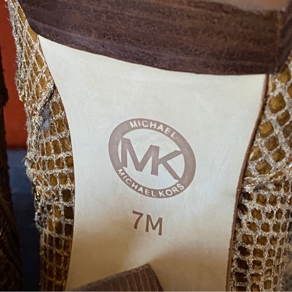Michael Kors Peep Toe ‘Snake Skin’ Ankle Booties - Picture 13 of 14